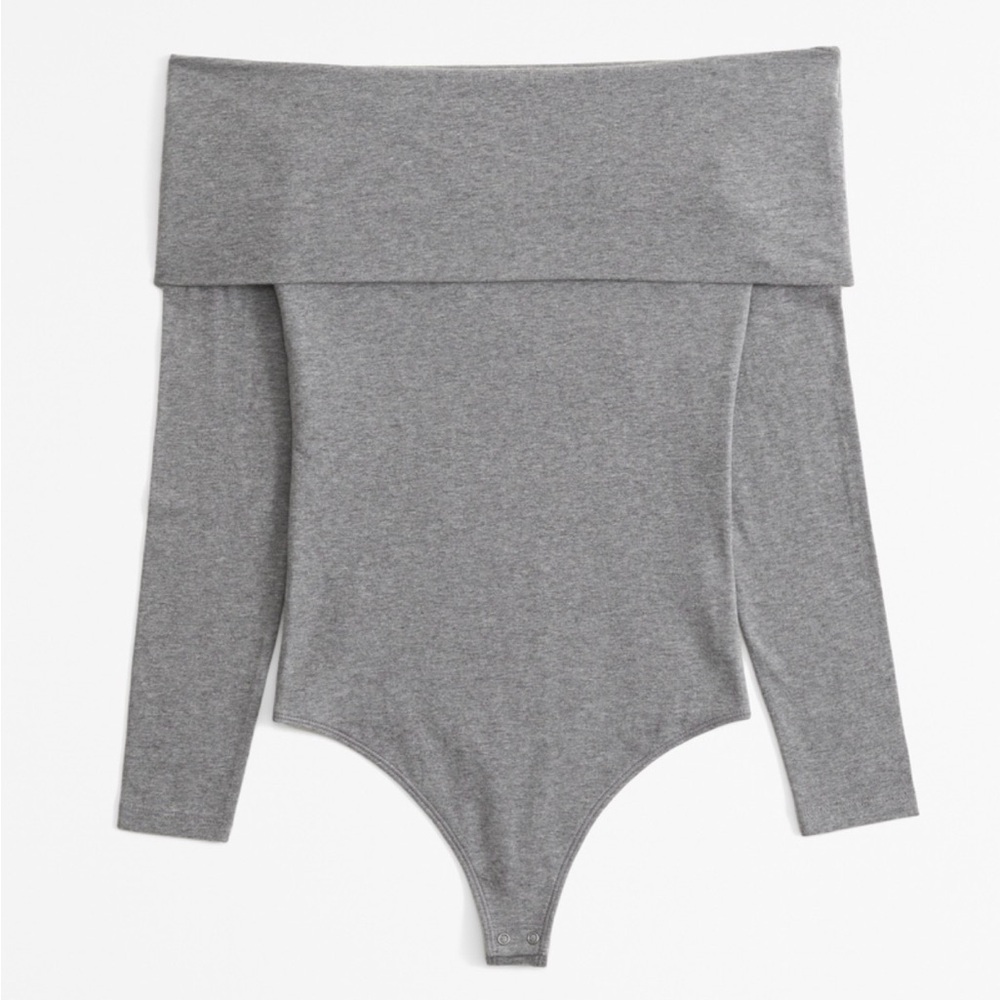 Abercrombie Long Sleeve Seamless Off-The-Shoulder Bodysuit